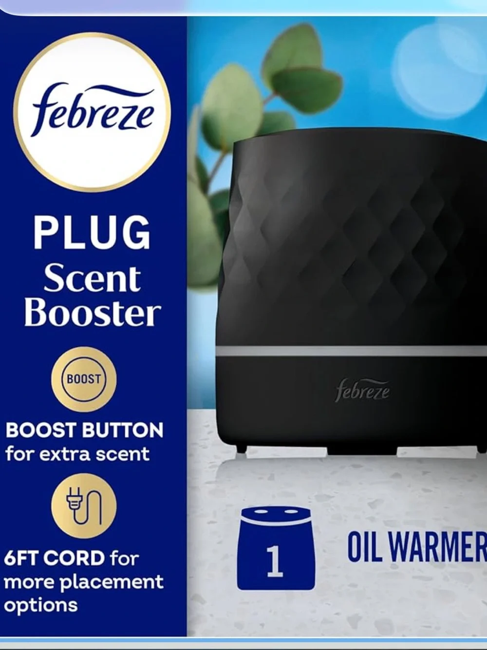 Febreze Black Home Scent Diffuser - Continuous Fragrance